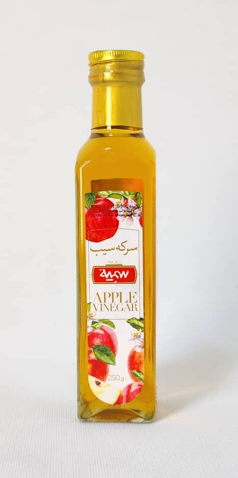 تصویر سرکه سیب 250 گرمی سمیه شیشه ای 